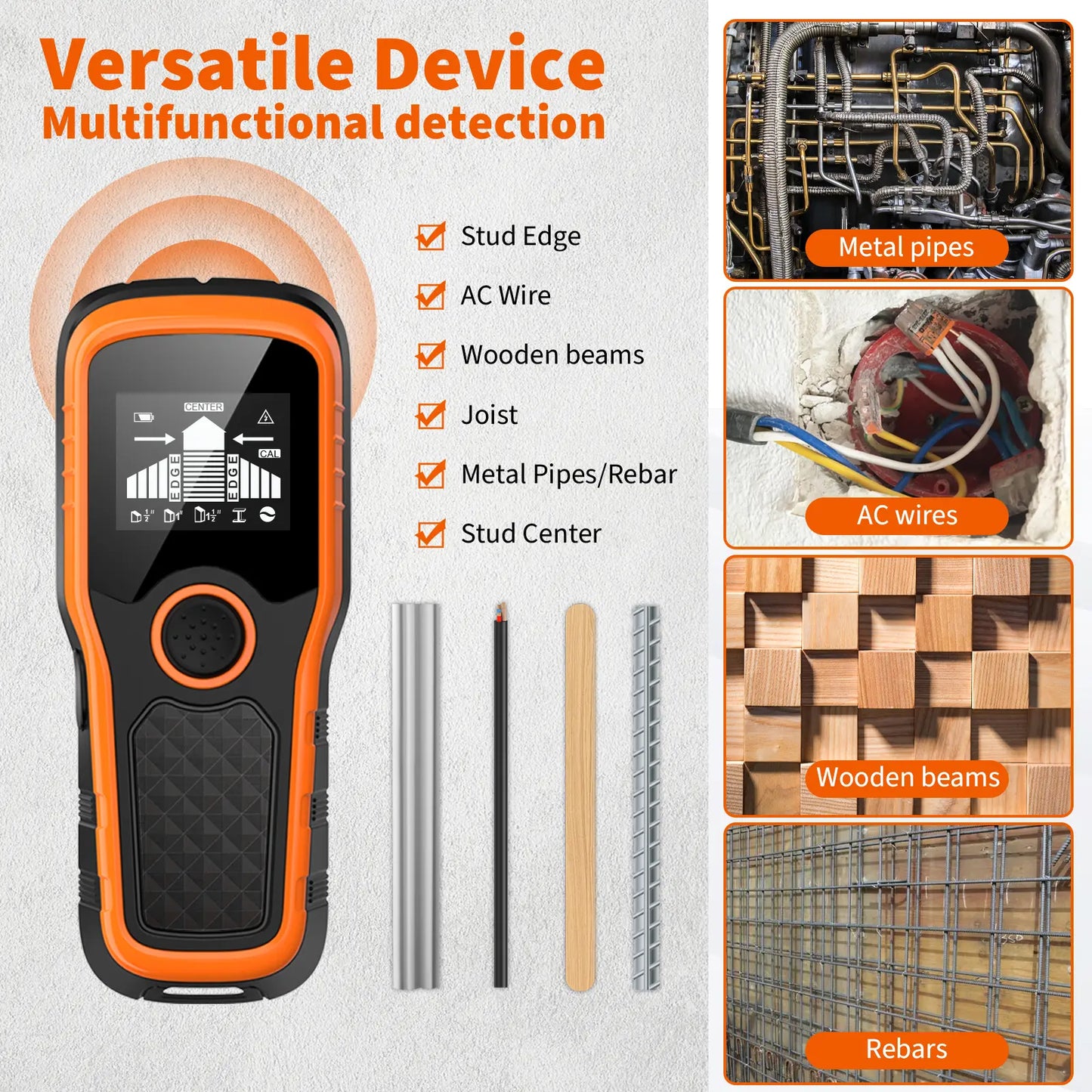 Stud Finder Wall Scanner – 5-Mode HD LCD