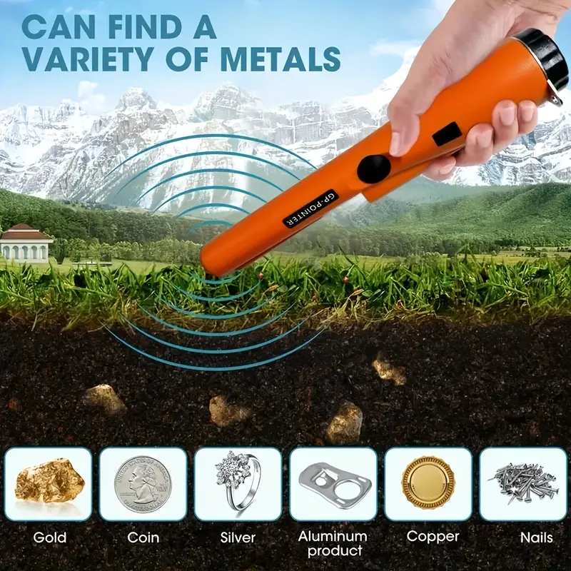 Metal Detector Pinpointer – 360° High Sensitivity