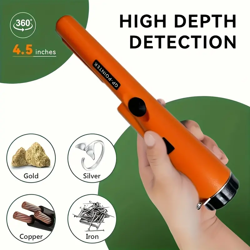 Metal Detector Pinpointer – 360° High Sensitivity