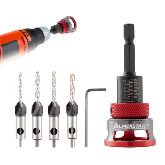 ALPHASTART Countersink Drill Bit Set, 4PCS