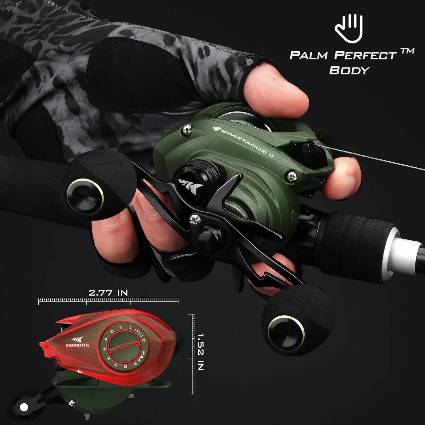 Spartacus II Baitcasting Fishing Reel Combo - Ultralight & Smooth