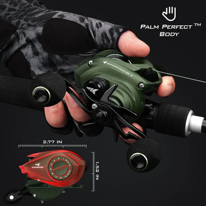 Spartacus II Baitcasting Fishing Reel Combo - Ultralight & Smooth