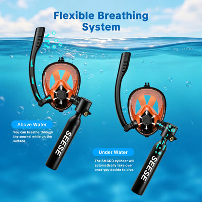 Mini Scuba Tank with Full Face Mask