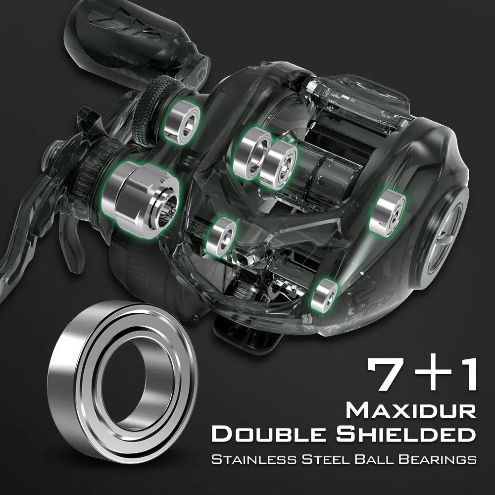 Spartacus II Baitcasting Fishing Reel Combo - Ultralight & Smooth
