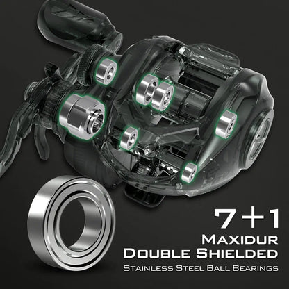 Spartacus II Baitcasting Fishing Reel Combo - Ultralight & Smooth