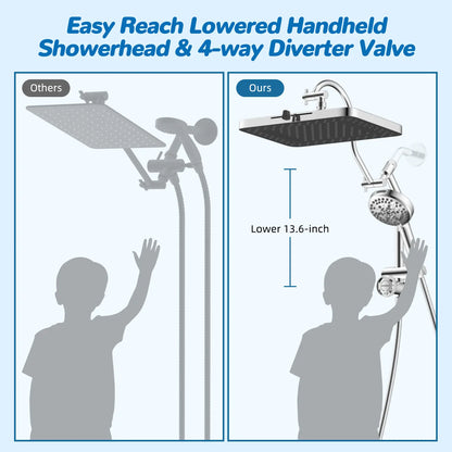 13'' Rainfall Shower Head Combo
