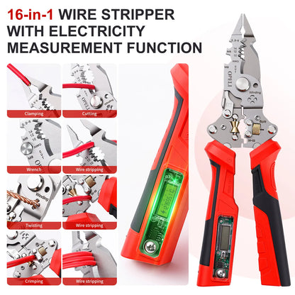 16 in 1 Wire Stripper Twister for Cutting and Pulling Wires,