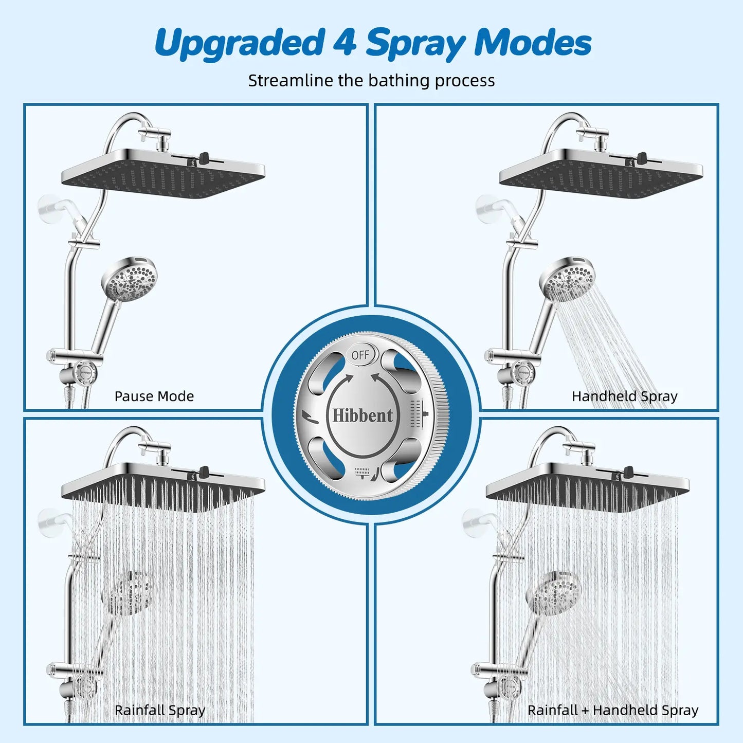 13'' Rainfall Shower Head Combo
