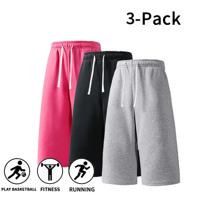 Men’s Athletic Sweat Shorts 3-Pack for Sports & Fitness