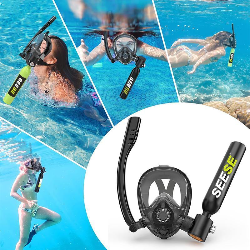 Mini Scuba Tank with Full Face Mask