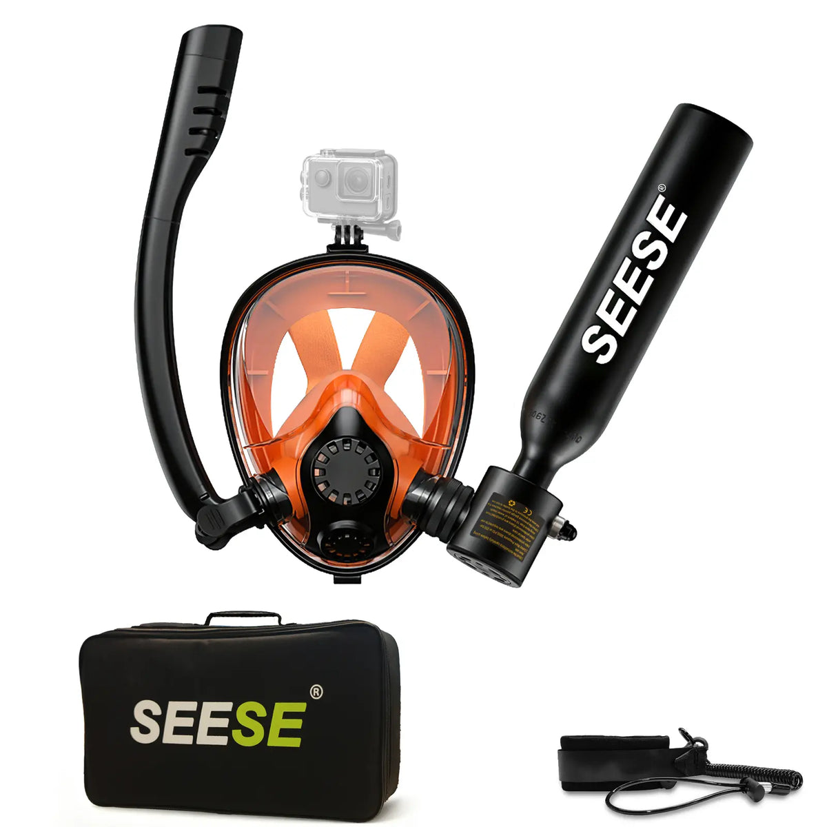 Mini Scuba Tank with Full Face Mask