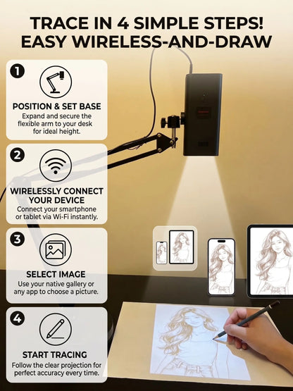 Art Tracing Projector 360° Flexible Arm