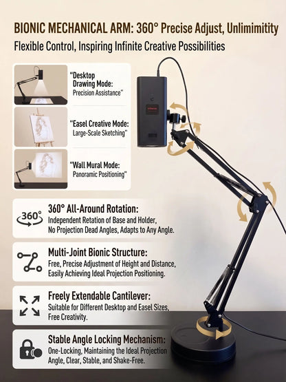 Art Tracing Projector 360° Flexible Arm