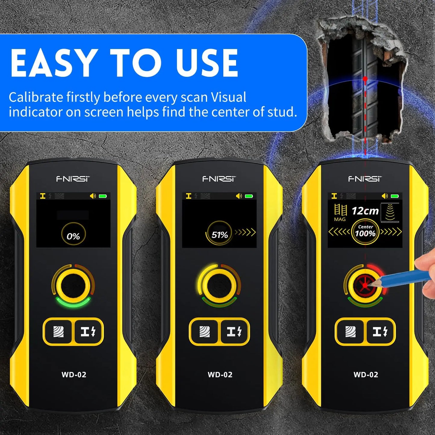 FNIRSI WD-02 Wall Detector & Stud Finder