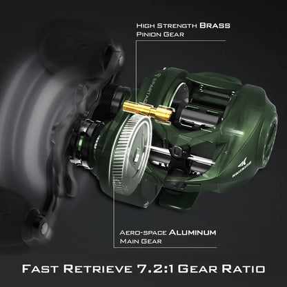 Spartacus II Baitcasting Fishing Reel Combo - Ultralight & Smooth