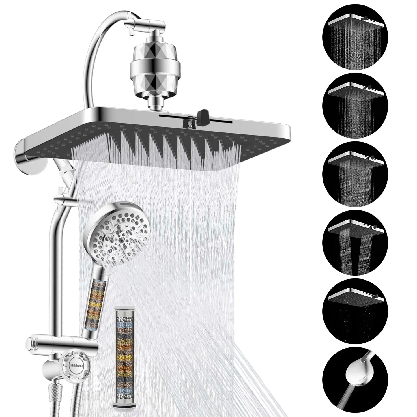 13'' Rainfall Shower Head Combo