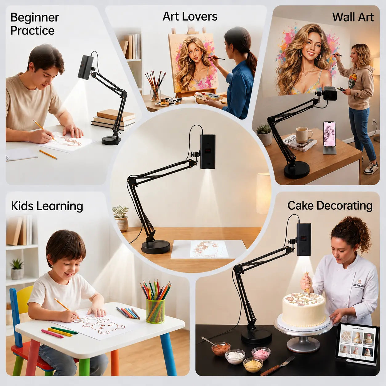 Art Tracing Projector 360° Flexible Arm