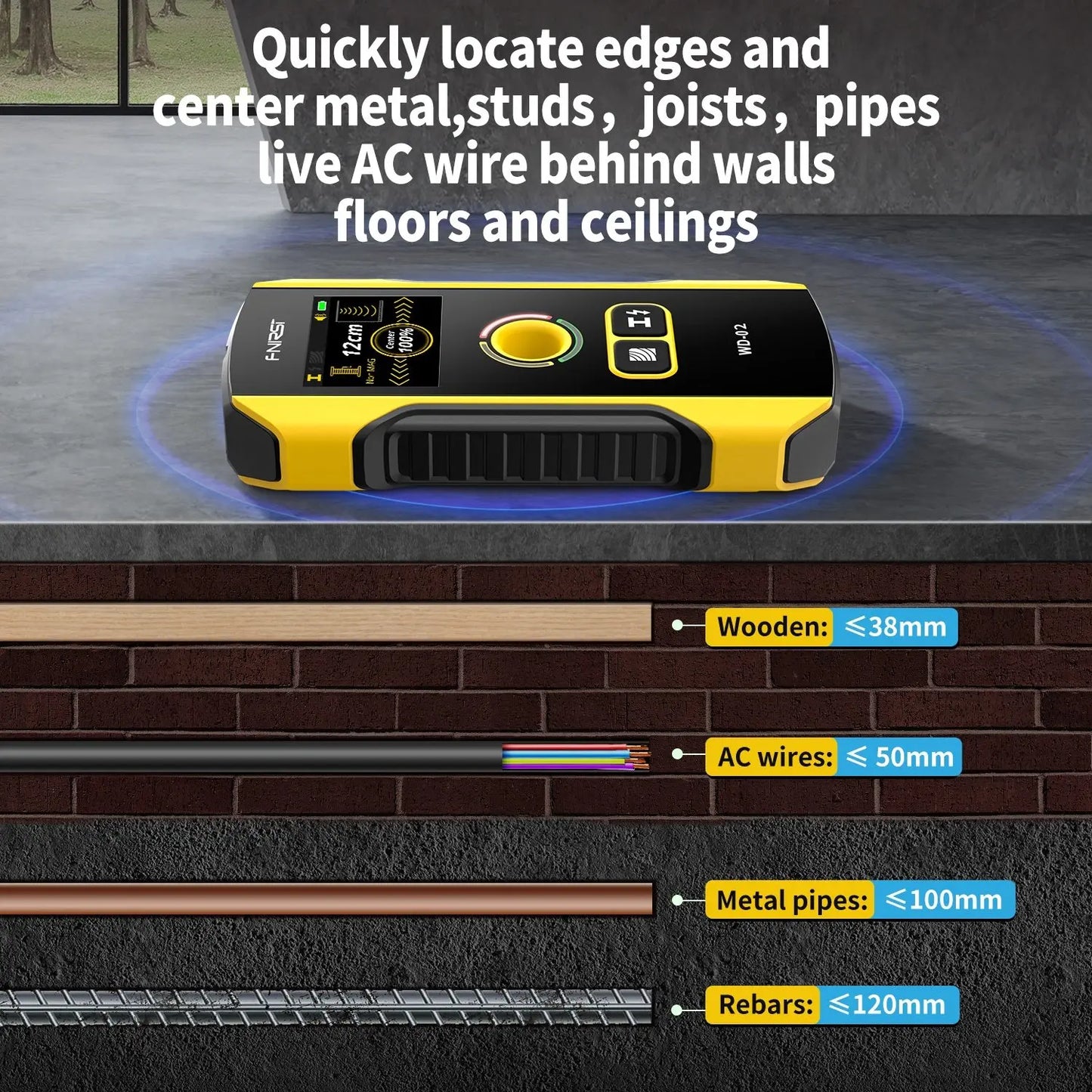 FNIRSI WD-02 Wall Detector & Stud Finder