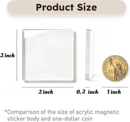 Square Acrylic Photo Magnets