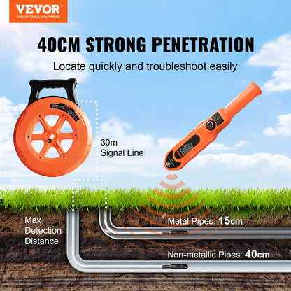 VEVOR Pipe Locator & Blockage Detector