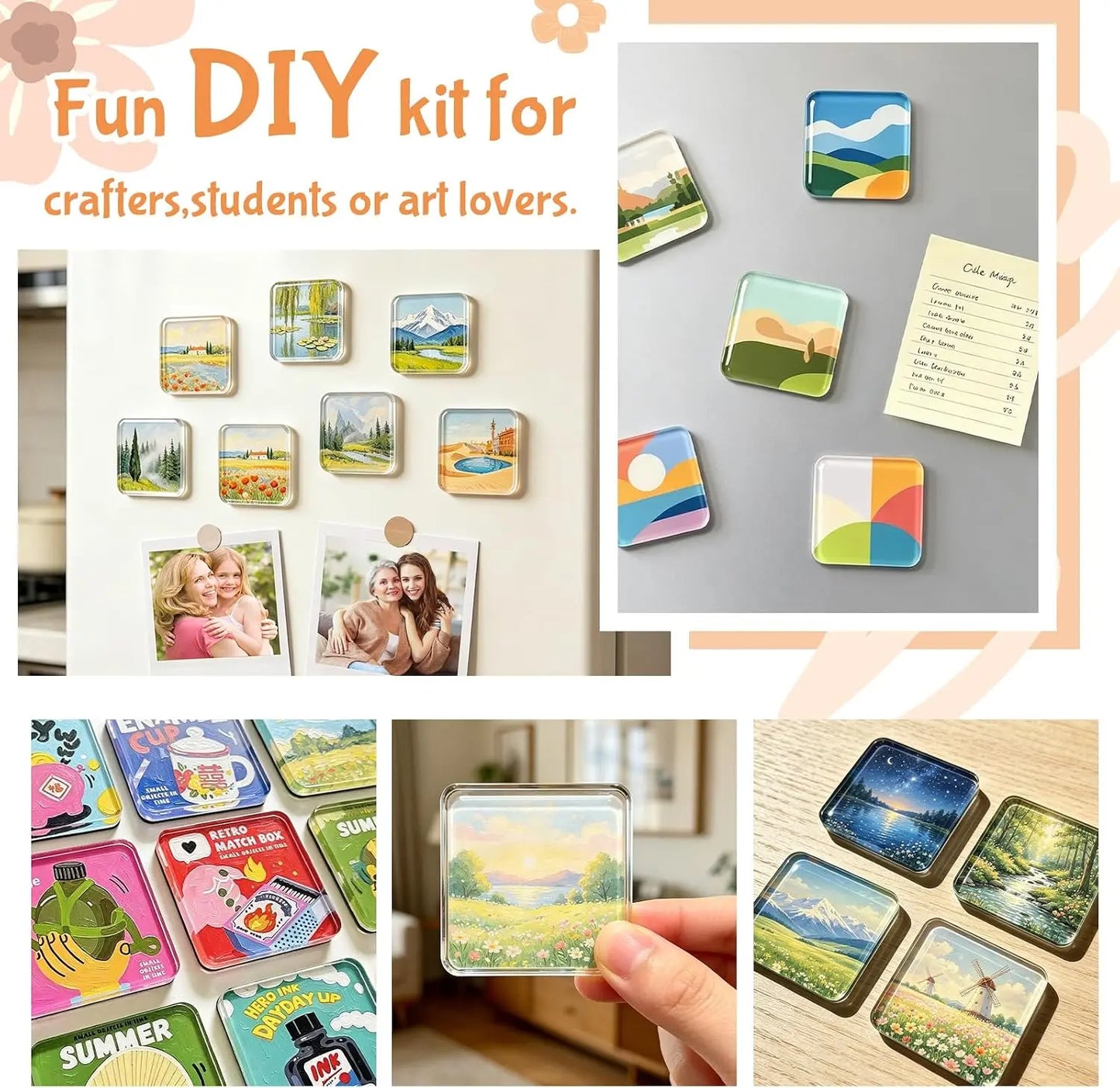 Square Acrylic Photo Magnets